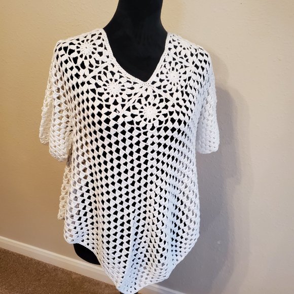 Beach cover up dress summer Outfit 100% soft cotton size M. - Picture 4 of 11